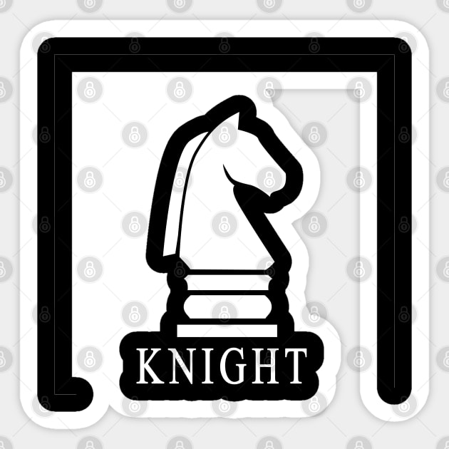 Funny Chess Knight Sticker by JayD World
